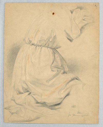 Tekening, Studie voor "Communie van t, 1846 door Daniel Huntington