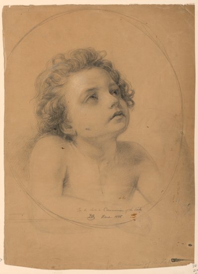 Tekening, Studie voor "Ziekencommunie", 1845 door Daniel Huntington