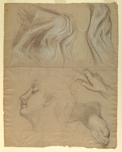 Tekening, Studie voor "Gerechtigheid en Pe, 1878 door Daniel Huntington