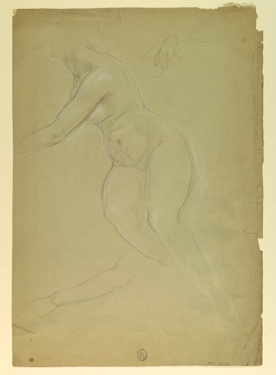 Tekening, Studie voor "Gerechtigheid en Pe, 1886 door Daniel Huntington