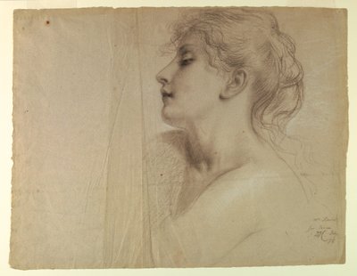 Tekening, Studie voor "Justice and Pe, 7 juli 1878 door Daniel Huntington