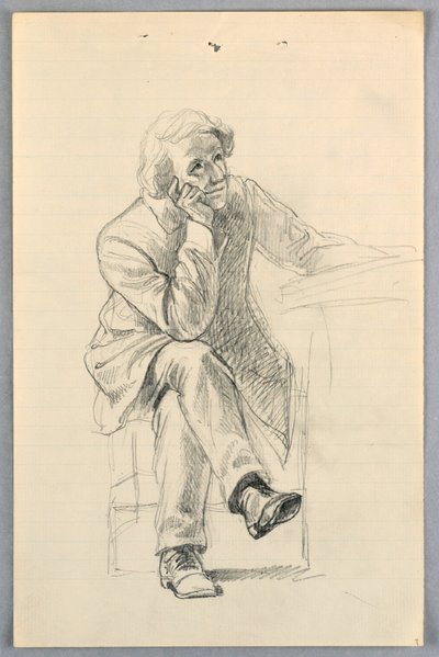 Tekening, Studie voor "Wetenschappelijke Groep", 1858 door Daniel Huntington
