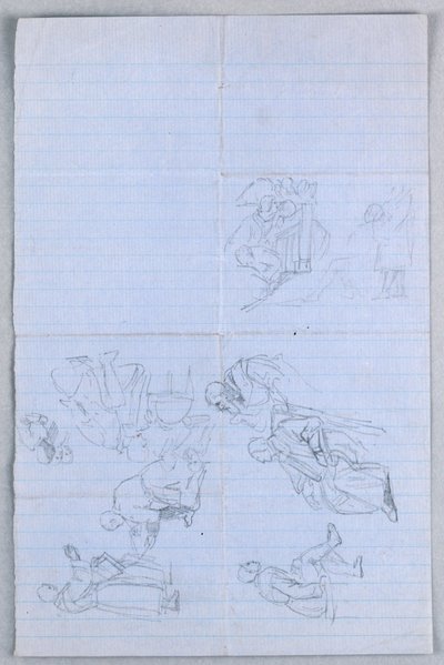 Tekening, Studie voor "Wetenschappelijke Groep", 1858 door Daniel Huntington