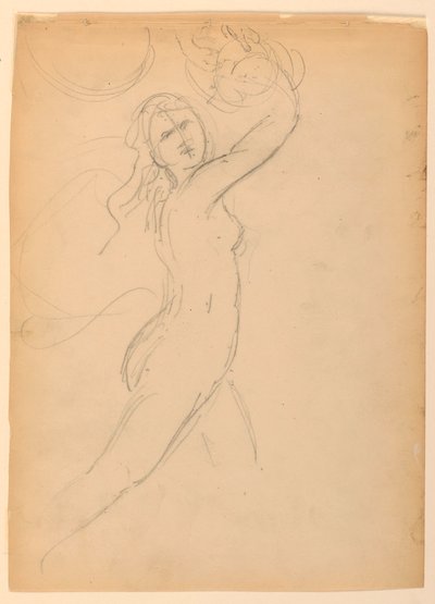 Tekening, Studie voor De Nationale Ac, 1887 door Daniel Huntington