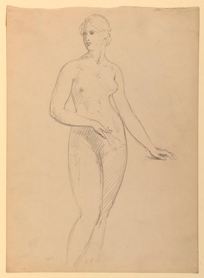 Vrouwelijk Naakt, Studie voor Portret van Mevrouw Henry Schieffelin door Daniel Huntington