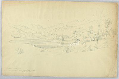 Franconia Notch vanaf de Pemigewasset Rivier nabij Grafton House door Daniel Huntington