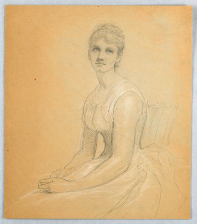 Schets voor Portret van een Vrouw door Daniel Huntington