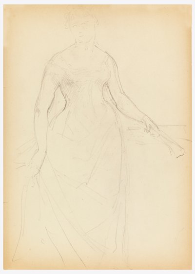 Schets voor een Portret van Bella Worsham door Daniel Huntington