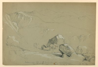 Schets van Mount Chocorua door Daniel Huntington