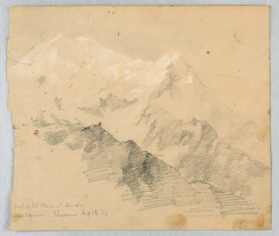Schets van de Mont Blanc bij Zonsopgang door Daniel Huntington