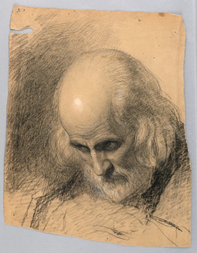 Studie voor "Een les in liefdadigheid" door Daniel Huntington