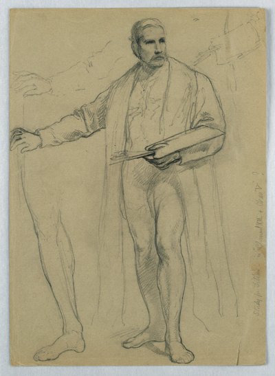 Studie voor "Titian Showing" door Daniel Huntington