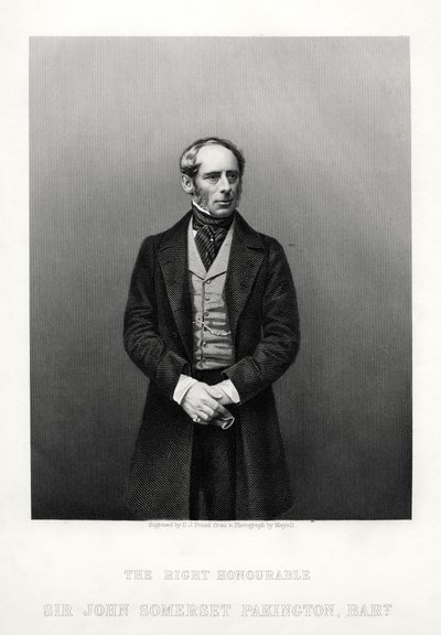 John Somerset Pakington, 1e Baron Hampton, Engelse politicus, ca. 1880 door Daniel John Pound