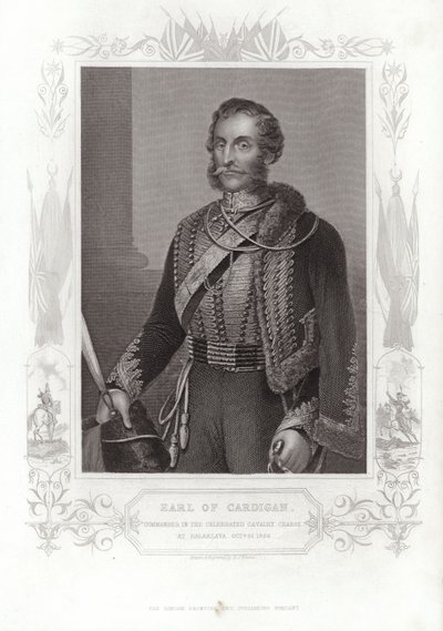Portret van James Brudenell, graaf van Cardigan (gravure) door Daniel John. Pound