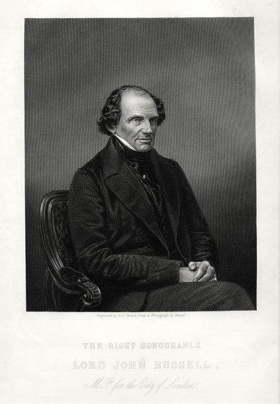 De zeer eerbiedwaardige John Russell, 1e graaf Russell, Britse liberale staatsman, ca. 1880 door Daniel John Pound