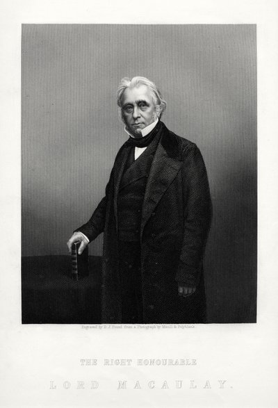 Thomas Babington Macaulay, Britse dichter, historicus en Whig-politicus, c1880 door Daniel John Pound