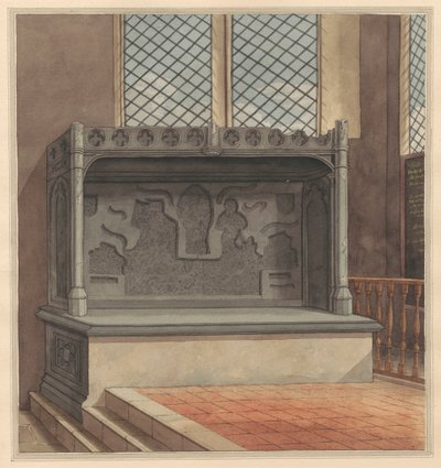 Graf van Thomas Windsor, 1486, met verwijderde koperen platen uit Stanwell Church door Daniel Lysons