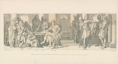 Harolds Gevangenschap Aangekondigd aan Willem van Normandië, die wordt geïnformeerd dat Guy van Ponthieu Losgeld voor hem Eist door Daniel Maclise