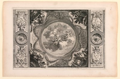 Plaat in Nouveaux livres de peintures de salles et d’escaliers (Nieuwe boeken over schilderijen voor kamers en trappen) door Daniel Marot