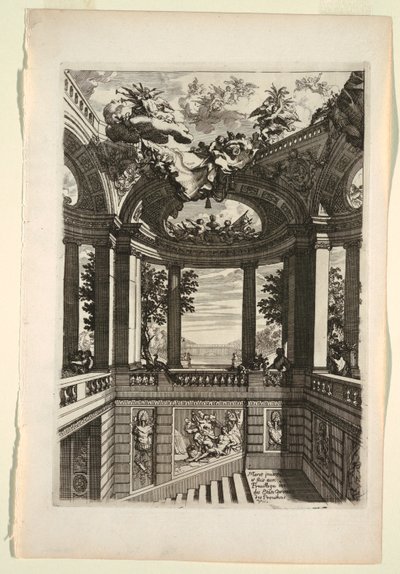 Plaat in Nouveaux livres de peintures de salles et d’escaliers (Nieuwe boeken over schilderijen voor kamers en trappen) door Daniel Marot