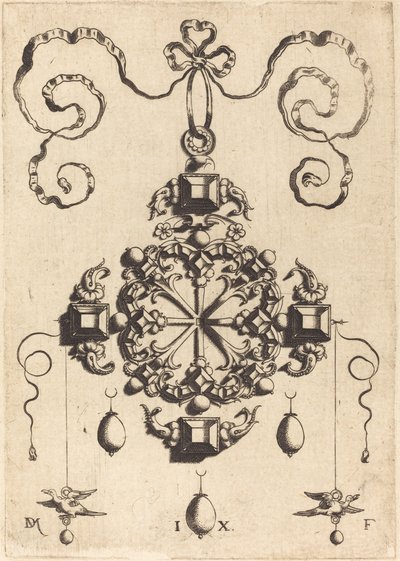 Grote hanger in de vorm van een wiel door Daniel Mignot