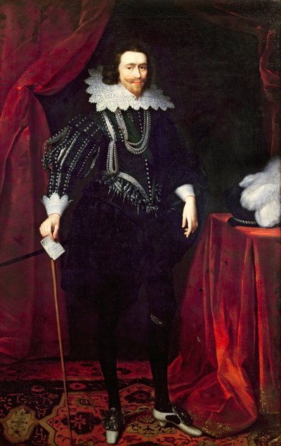 Portret van George Villiers, 1e hertog van Buckingham door Daniel Mytens