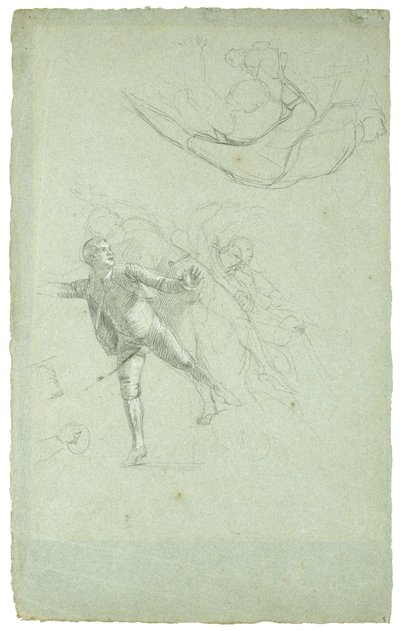 Studie voor Het Beleg van Gibraltar (Studie voor een figuur op een kanon in de sloep), 1785-1786 door Daniel Mytens