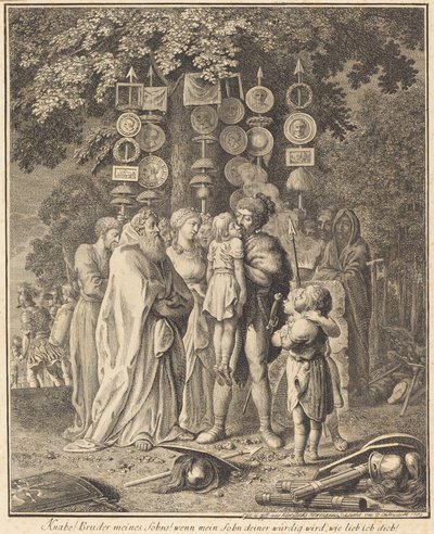 Oude Teutonen door Daniel Nikolaus Chodowiecki