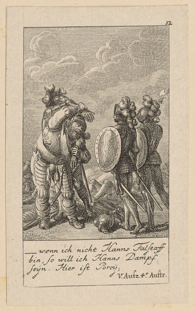 Plaat 12 bij Shakespeares "Koning Hendrik IV" door Daniel Nikolaus Chodowiecki