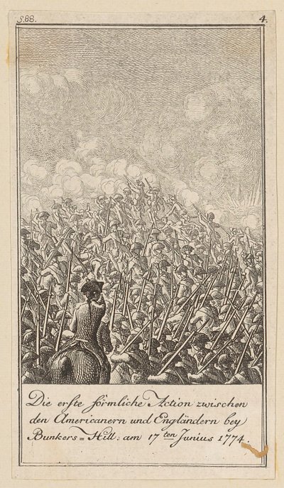 Blad 4 van de reeks bij het essay „De geschiedenis van de revolutie van Noord-Amerika“, door M. C. Sprengel. door Daniel Nikolaus Chodowiecki