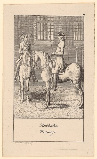 Rijbaan door Daniel Nikolaus Chodowiecki