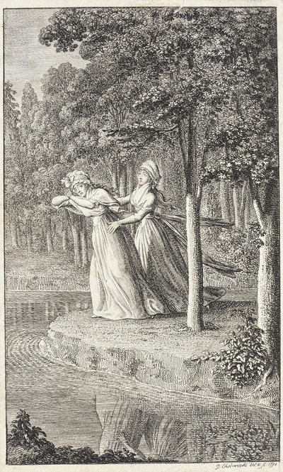 Titelpagina voor "Maandblad voor dames uit Leipzig voor 1794" door Daniel Nikolaus Chodowiecki