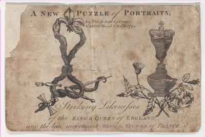 Puzzelportretten van de Koningen en Koninginnen van Engeland en Frankrijk door Daniel Orme
