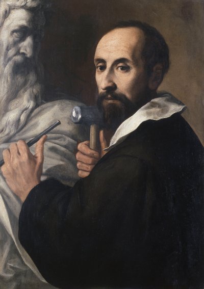 Portret van een beeldhouwer door Daniele Crespi