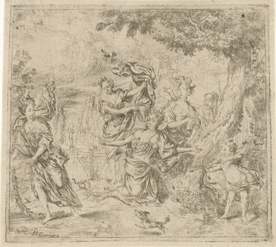Eurydice gedood door een slang door Daniël Herreyns (I)