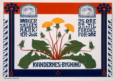 Poster ter promotie van het Vrouwengebouw, eind 19e-begin 20e eeuw door Danish School