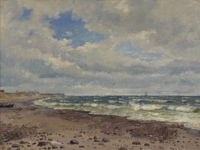 Een strand met duinen. De westkust van Jutland door Dankvart Dreyer