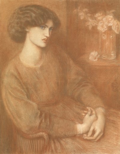 Jane Morris, 1868 door Dante Gabriel Charles Rossetti