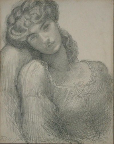 Mevrouw Morris (1839-1914) door Dante Gabriel Charles Rossetti