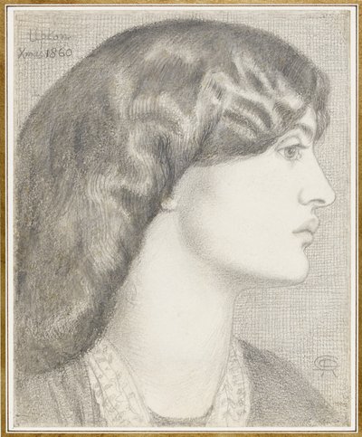 Mevrouw William Morris, 1860 door Dante Gabriel Charles Rossetti