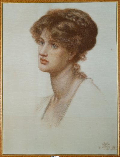 Portret van mevrouw William J. Stillman, buste lengte, 1869 door Dante Gabriel Charles Rossetti