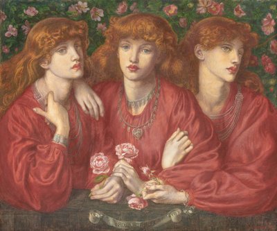 Rosa Triplex: Een drievoudig portret van May Morris, 1874 door Dante Gabriel Charles Rossetti