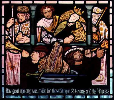Het huwelijk van St. George en de prinses, 19e eeuw door Dante Gabriel Charles Rossetti