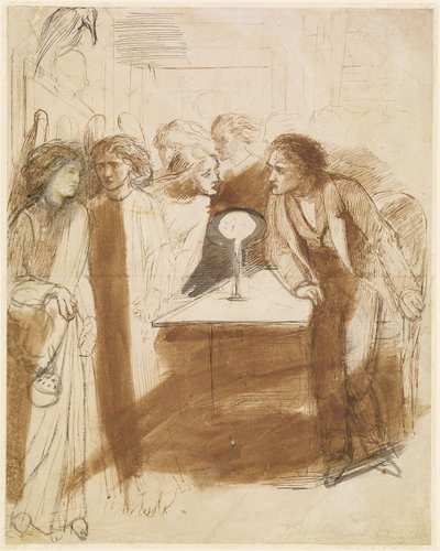 De raaf - Engel voetstappen, ca. 1847 door Dante Gabriel Charles Rossetti