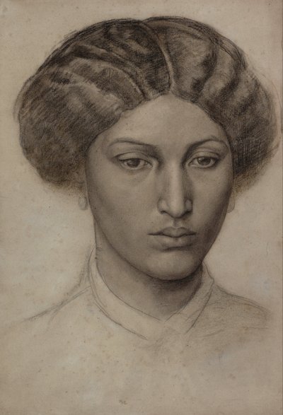 Hoofd van een jonge vrouw [Mrs. Eaton] door Dante Gabriel Rossetti