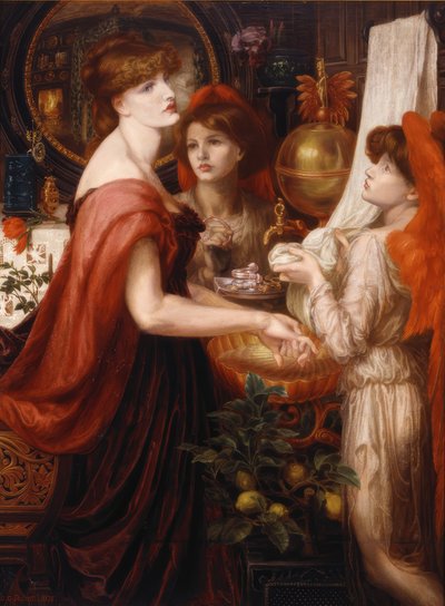 De mooie hand door Dante Gabriel Rossetti