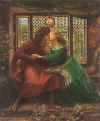 Paolo en Francesca da Rimini door Dante Gabriel Rossetti