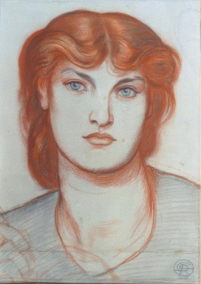 Studie voor Regina Cordium door Dante Gabriel Charles Rossetti