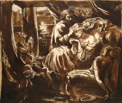 De dood van Lady Macbeth door Dante Gabriel Rossetti