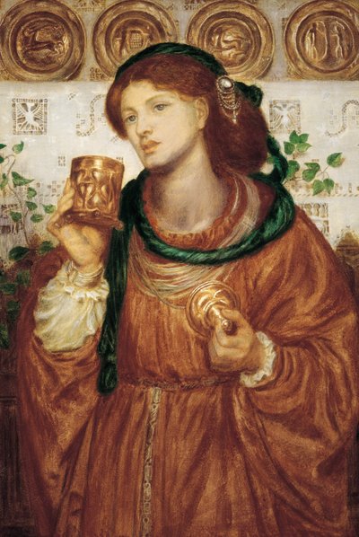 De liefdevolle beker door Dante Gabriel Rossetti